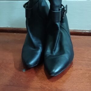 Black Leather Ankle Boots